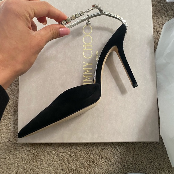 NWT Jimmy Choo Black Suede heels - Picture 5 of 7